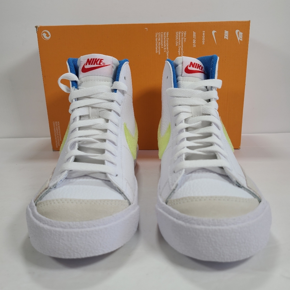 Nike Blazer Mid '77 GS White Lemon Twist Athletic Sneakers Women Size 5.5 - Picture 3 of 12